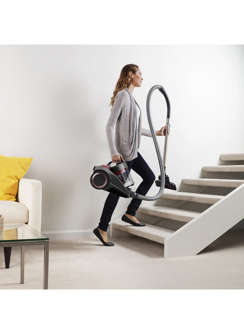 Hoover Power 7 Canister Vacuum Cleaner, 2400W, 4Liters, HC84-P7A-ME - Black/Silver - Default Title - Image 5