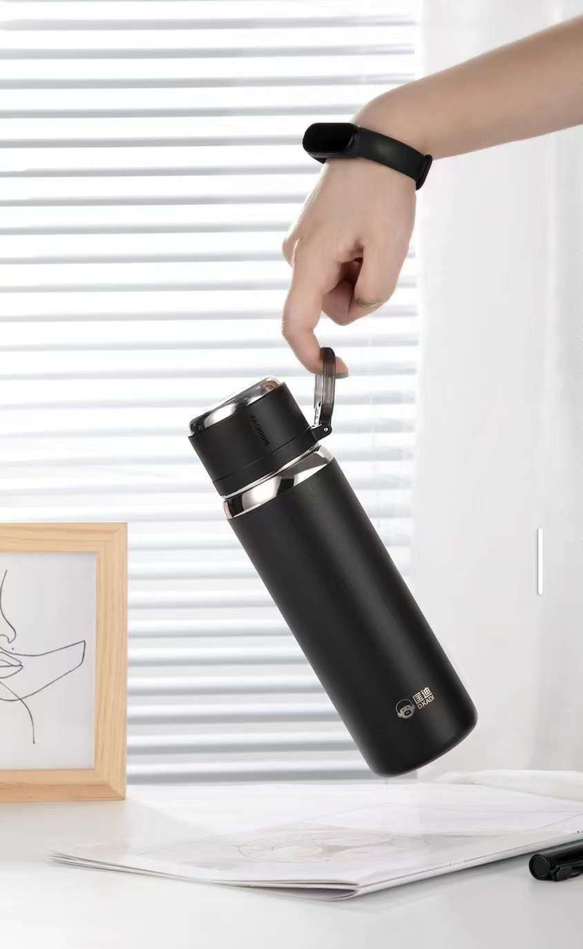 D.kadi KD1077 Water Vacuum Bottle - 500ML - Grey - Image 3