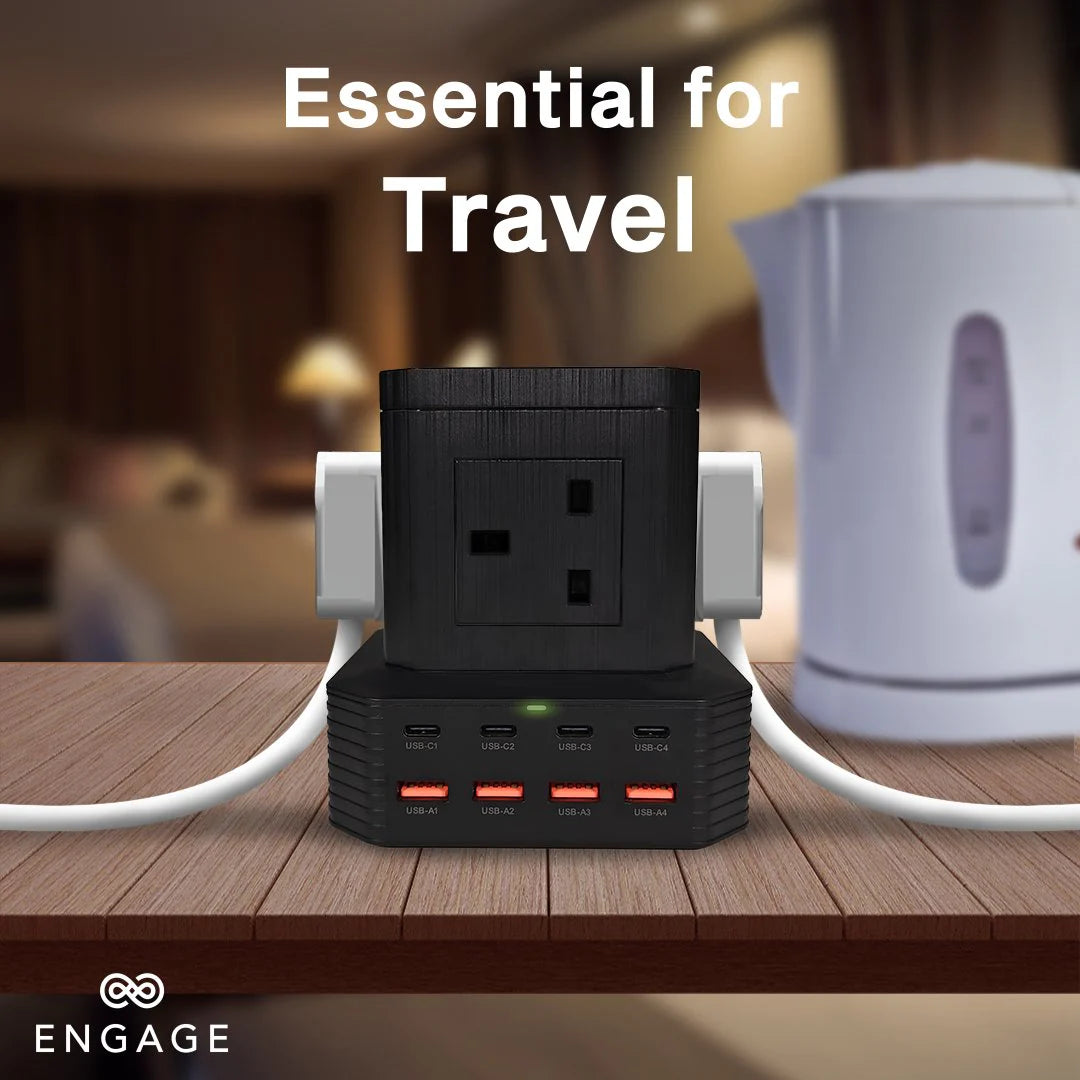Engage, 13-in-1 Ports, GaN High-Speed Power Socket (65W) - Black - Image 15