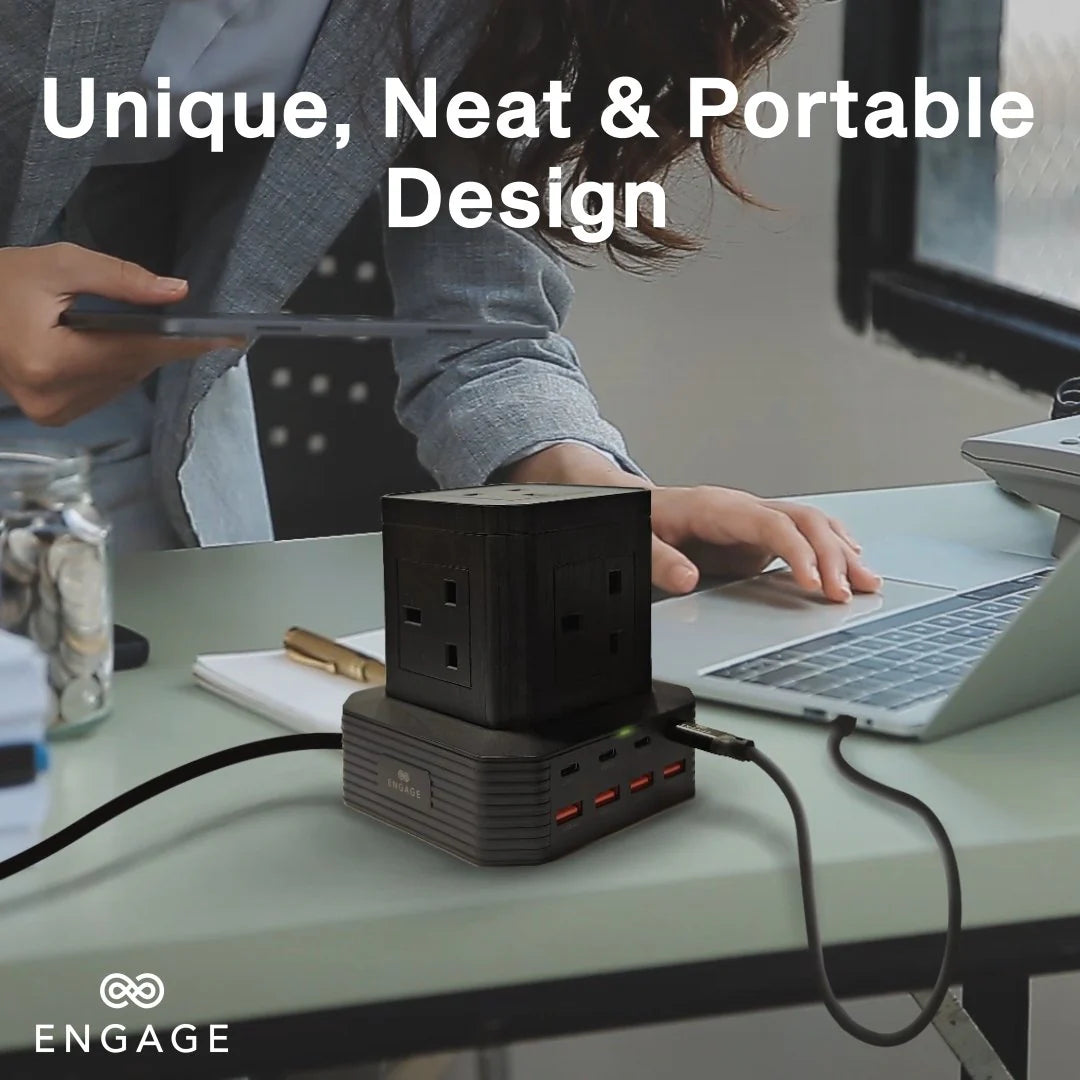Engage, 13-in-1 Ports, GaN High-Speed Power Socket (65W) - Black - Image 7