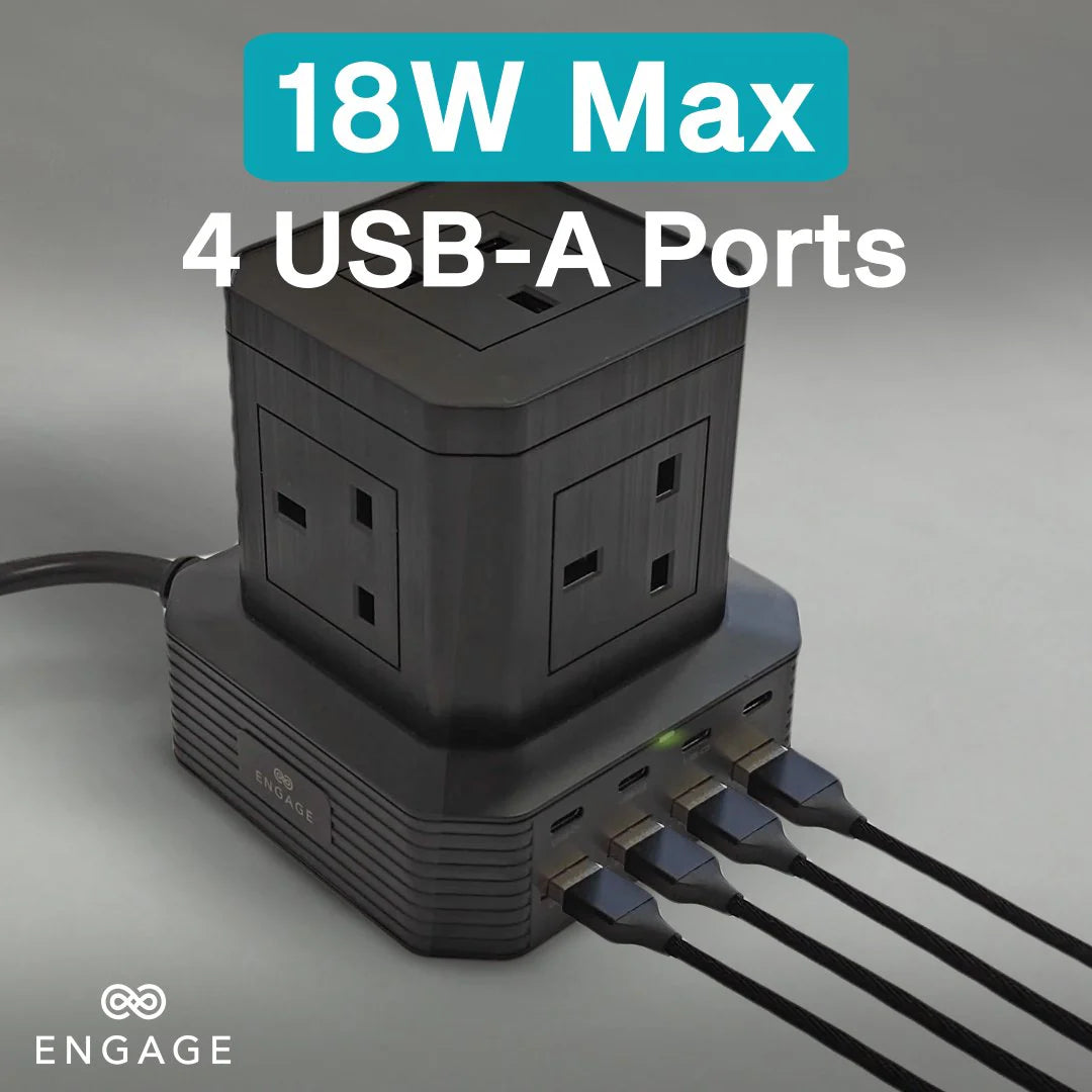 Engage, 13-in-1 Ports, GaN High-Speed Power Socket (65W) - Black - Image 9