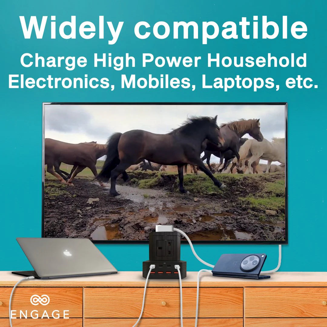 Engage, 13-in-1 Ports, GaN High-Speed Power Socket (65W) - Black - Image 10