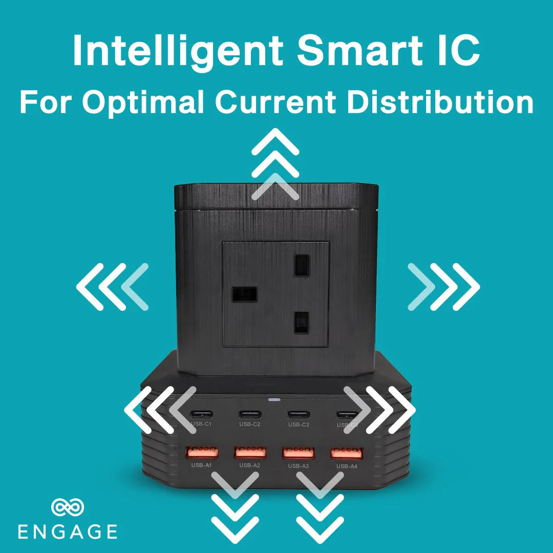 Engage, 13-in-1 Ports, GaN High-Speed Power Socket (65W) - Black - Image 12