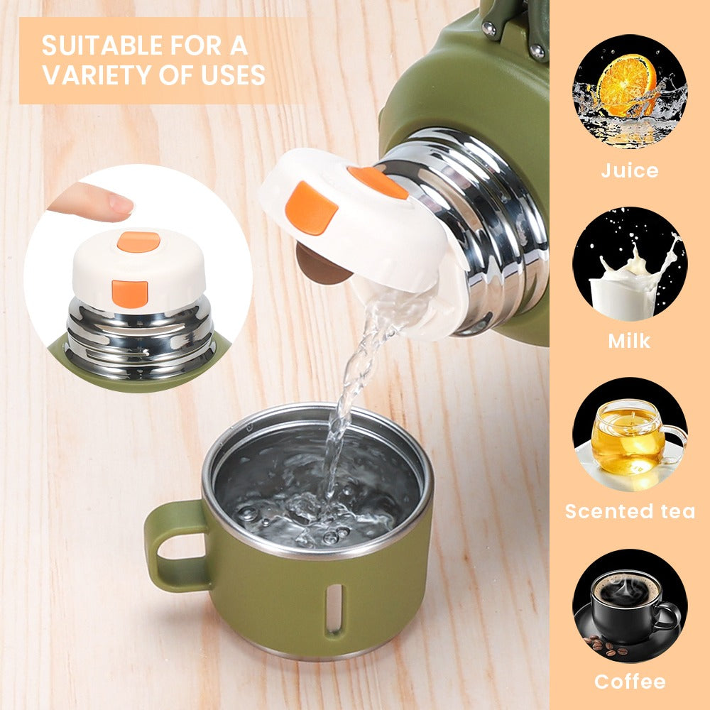 D.kadi KD9106 Vacuum Bottle - 1L - Off-White - Image 4