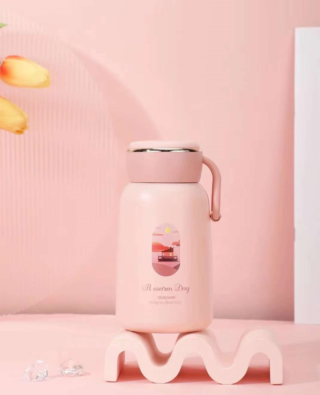 D.kadi KD5159PK Vacuum Bottle 300ML - Pink - Pink - Image 3