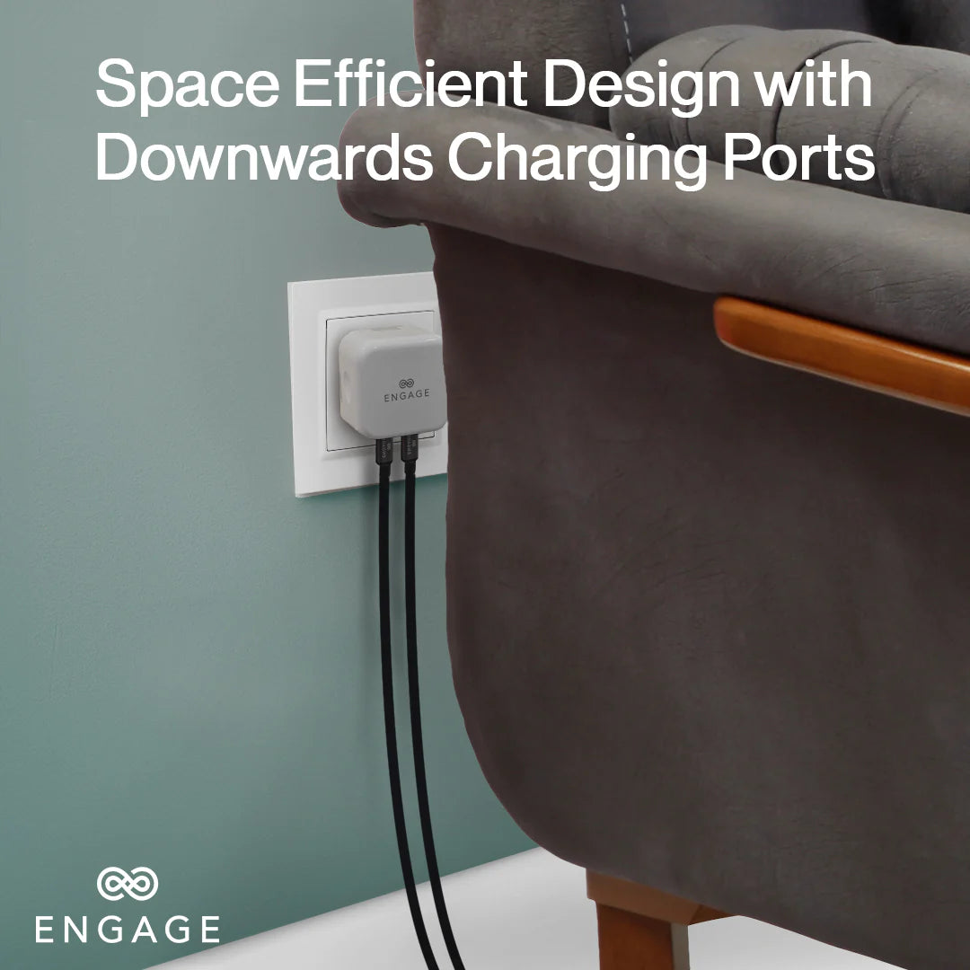 Engage, Dual USB-C Port Power Adapter (35W) - White - Image 5