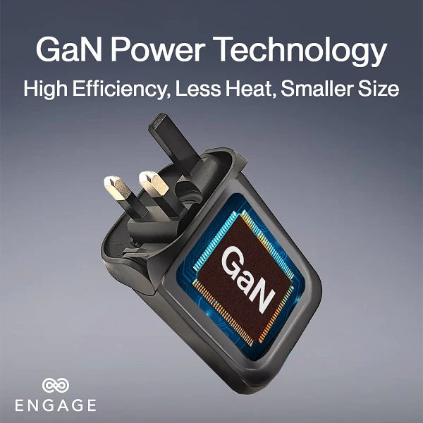 Engage, Foldable Dual USB-C Power Adapter (65W) - Black - Image 5