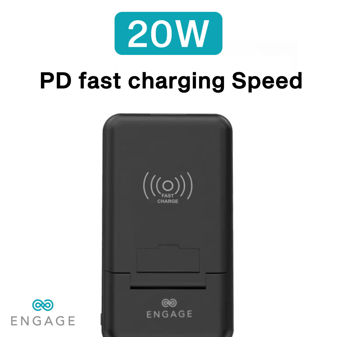 Engage, Wireless Power Bank (10000mAh), Multi-Functional Box - Black - Image 6