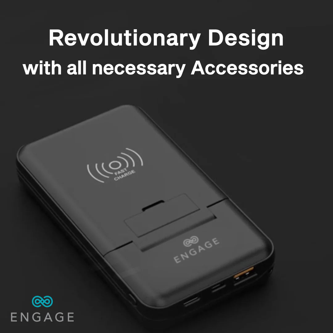 Engage, Wireless Power Bank (10000mAh), Multi-Functional Box - Black - Image 7