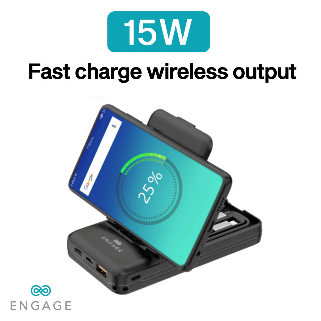 Engage, Wireless Power Bank (10000mAh), Multi-Functional Box - Black - Image 10