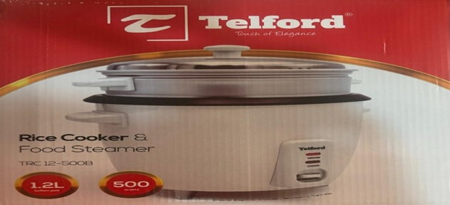 Telford 1.2L Electric Rice Cooker & Food Steamer – 500W Compact Design - Default Title - Image 2
