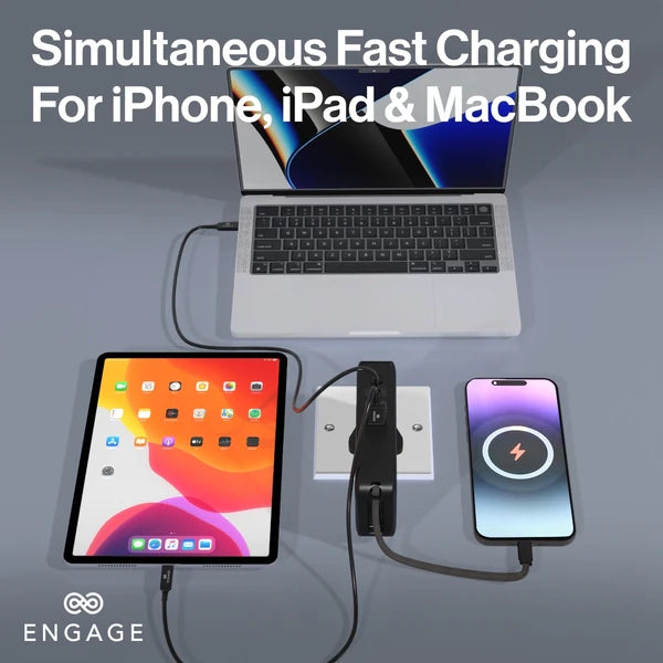 Engage, Hybrid 65W GaN Charger 10000mAh Power Bank - Black - Image 5