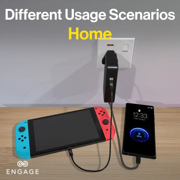 Engage, Hybrid 65W GaN Charger 10000mAh Power Bank - Black - Image 11