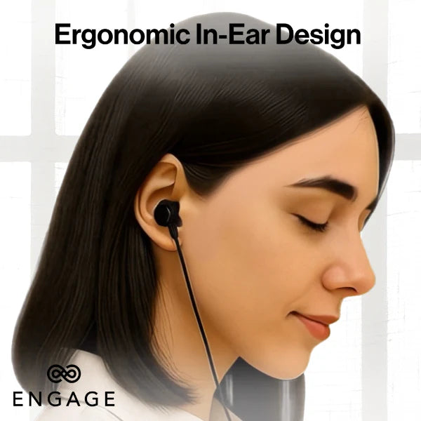 Engage, Active Noise Cancellation USB-C Wired Headset With Mic - Black - Image 5