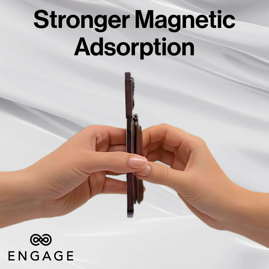 Engage, MagSafe Fold Wallet Multiple Card Holder/Stand Feature - Brown - Image 5