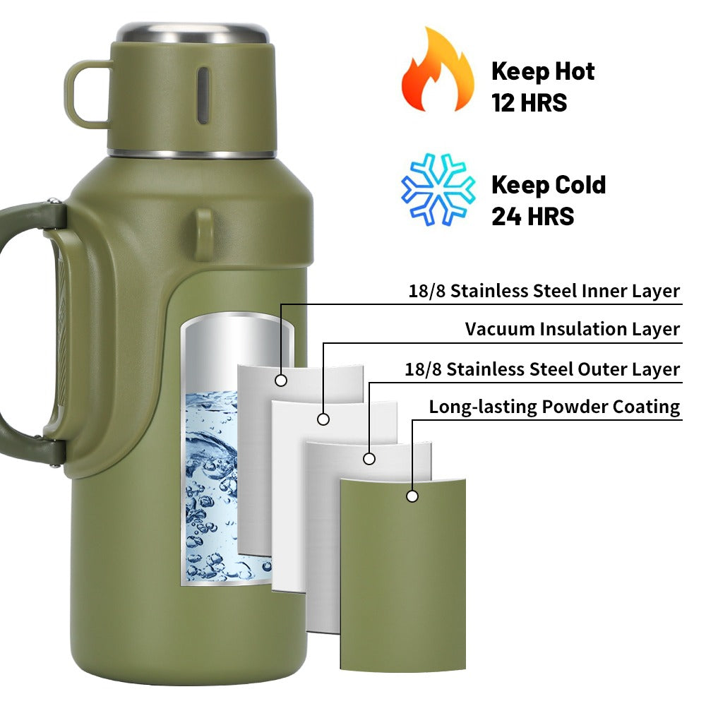 D.kadi KD9106 Vacuum Bottle - 1L - Off-White - Image 3