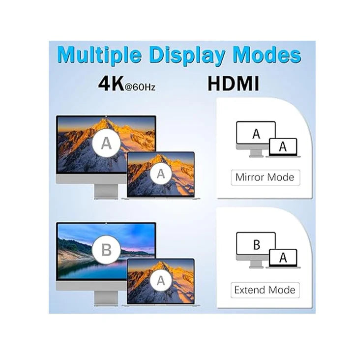 Redragon UCA 4-Port USB-C Hub - Black - Black - Image 4