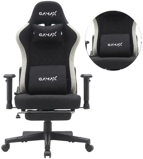 Gamax Gaming Chair model BS-7970 With Foot Rest - Black - Image 8
