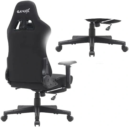 Gamax Gaming Chair model BS-7970 With Foot Rest - Black - Image 5