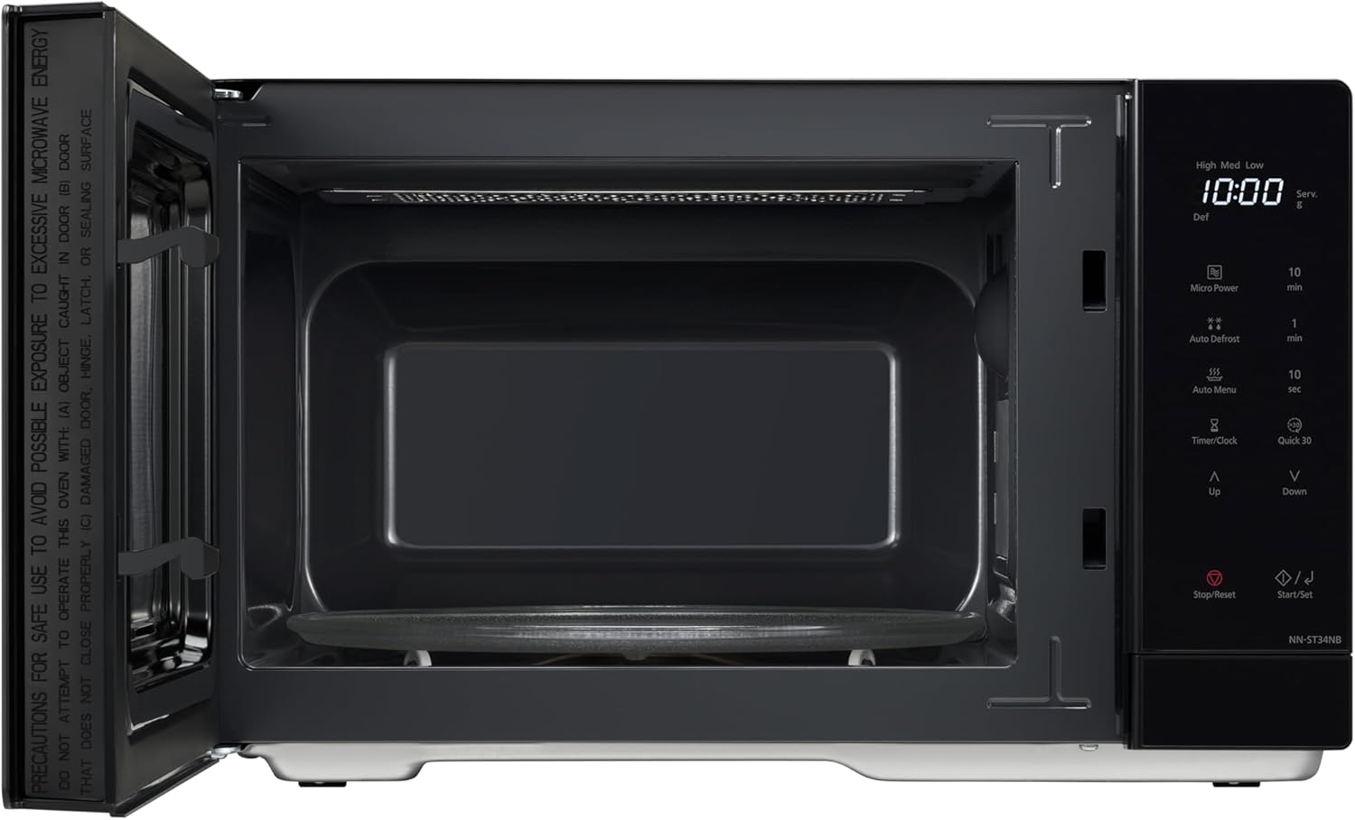 Panasonic NN-ST34NBKPQ, Solo Microwave Oven, 25L - Black - Image 5