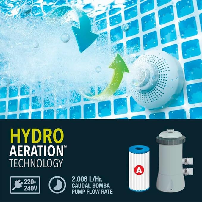 INTEX 4m x 2m x 1m Chevron Prism Rectangular Pool Set, Set-up Size: 4m x 2m x 1m - Default Title - Image 4