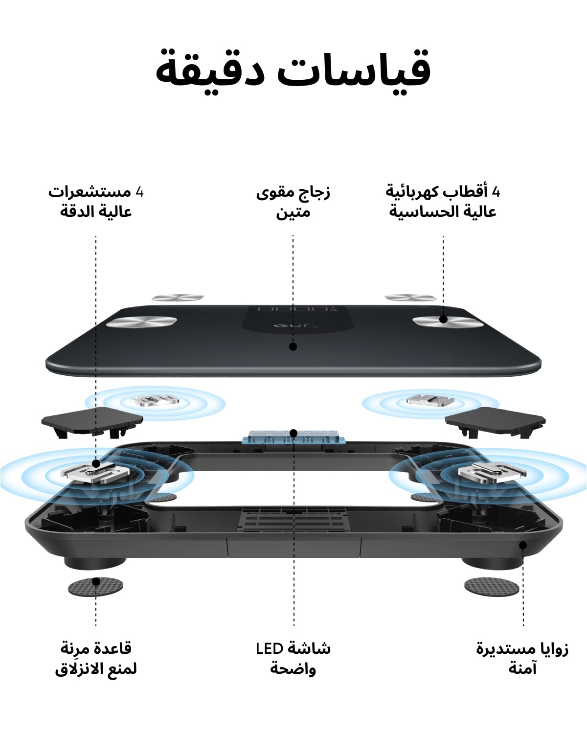 Eufy T9120K11, Smart Scale A1 with Bluetooth, Wireless Digital Scale - Black - Black - Image 4