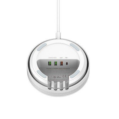 LDNIO Desktop Wireless Charging Station AW003 5 In 1 charging station with 15W wireless + PD30W+ QC18W+2Auto-ID Total 32W Fast charger. - Default Title - Image 5