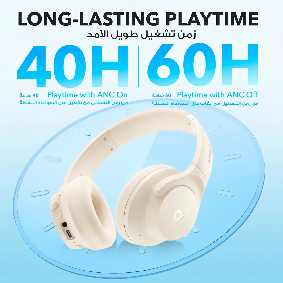 Anker Soundcore Q20i Bluetooth Headphone - Blue - Image 12