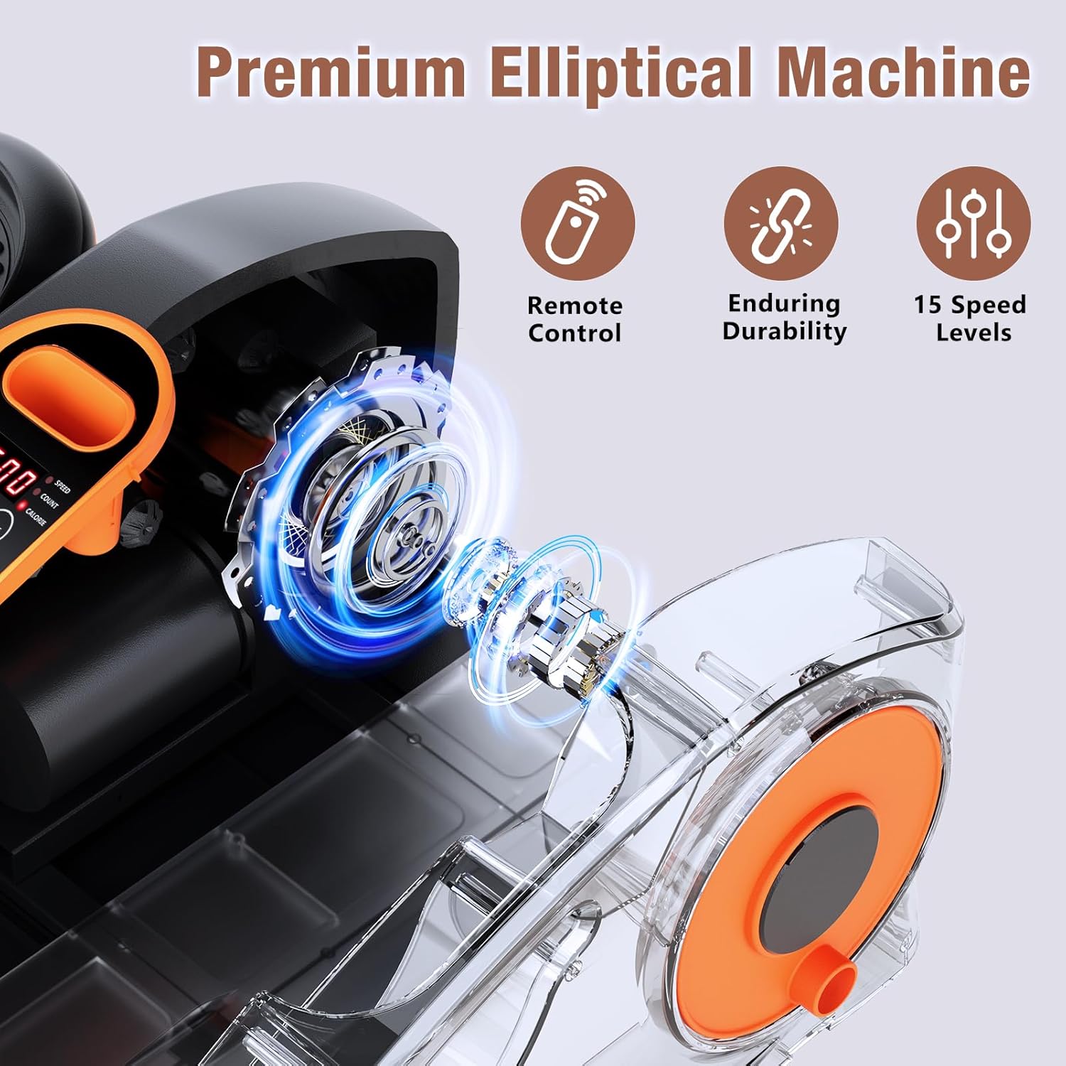 Black Bull Under Desk Elliptical Exercise Machine, Ellipse Leg Exerciser with Remote - Default Title - Image 4