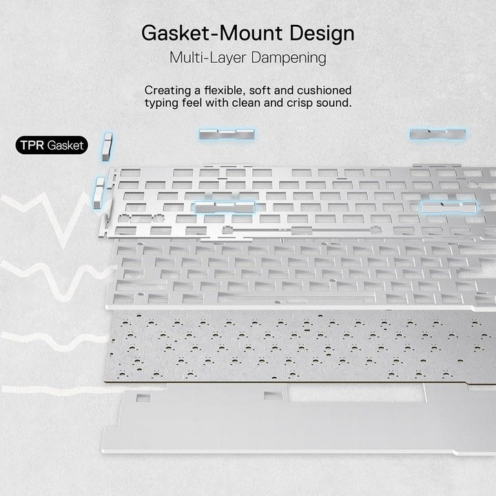 Redragon K649, ELF PRO 78% 3-Mode RGB Mechanical Keyboard - Transparent - Default Title - Image 5