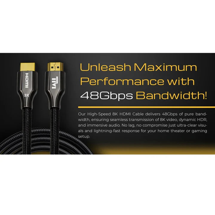 Twisted Minds HDMI 2.1 Resolution 8K/60Hz, 4K/120Hz, 4K/60Hz - Bandwidth 48Gbps Cable - 5M - Image 5