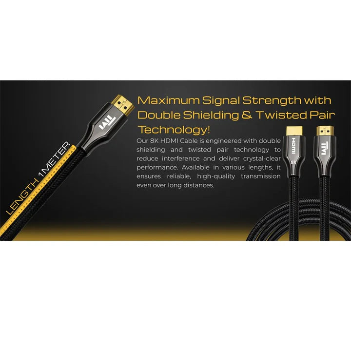 Twisted Minds HDMI 2.1 Resolution 8K/60Hz, 4K/120Hz, 4K/60Hz - Bandwidth 48Gbps Cable - 5M - Image 7
