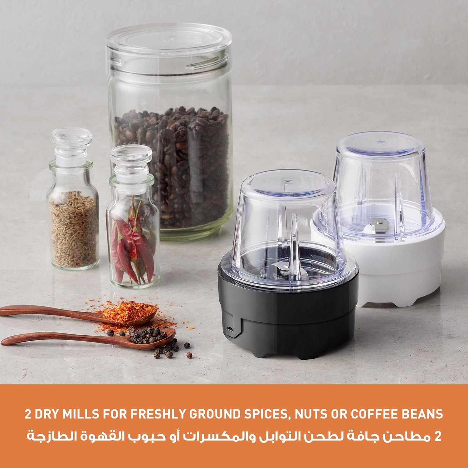 Panasonic MX-CP3121KTZ, Blender with 2 Dry Mill 1.45L, 450W - Black - Image 7