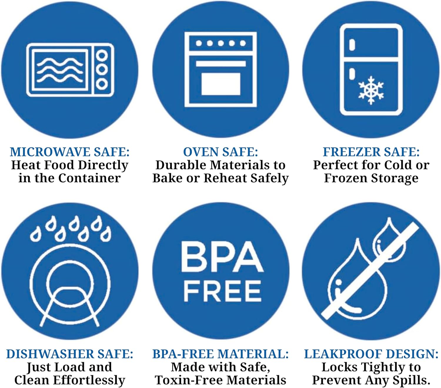 Westinghouse, 6-Piece Glass Food Storage Container Set - Airtight Lids - 320ml to 1520ml - Default Title - Image 9