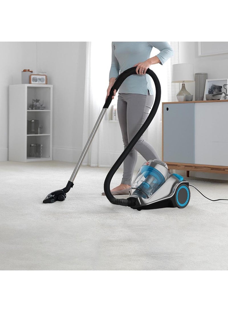 Hoover Power 7 Canister Vacuum Cleaner, 2400W, 4Liters, HC84-P7A-ME - Black/Silver - Default Title - Image 4
