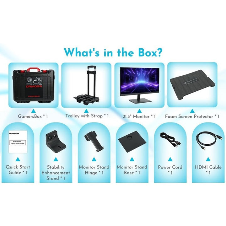 Armorr GAMERSBOX Portable Gaming Monitor, 21.5” FHD, IPS Resolution, 1920 x 1080 Freesync, 48 Hz~75 Hz for PS5, PS4, Xbox - Default Title - Image 10