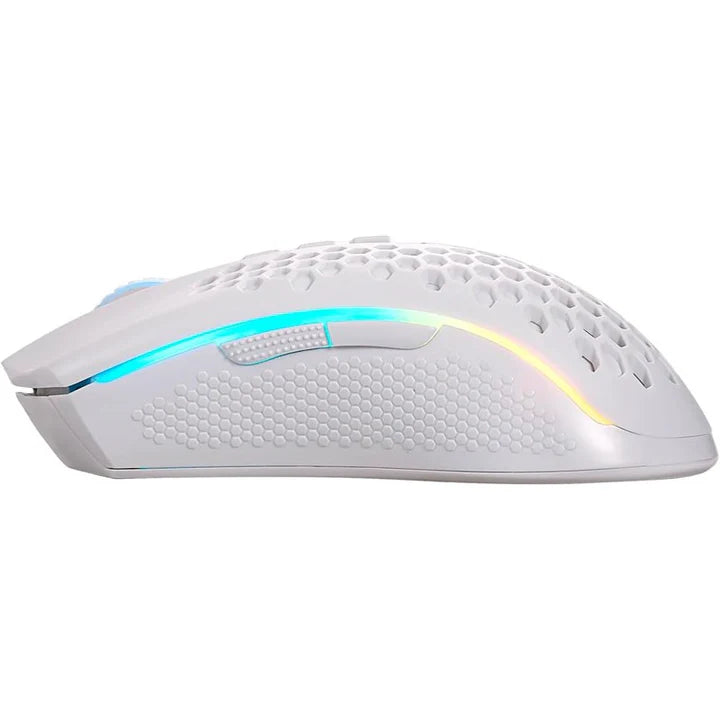 Redragon M808, KS Storm Pro Dual Mode Wired & Wireless RGB Gaming Mouse - White - White - Image 5
