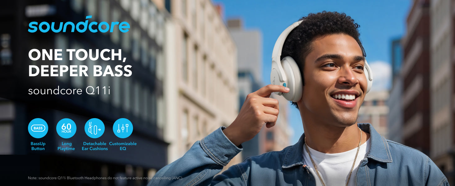 Anker Soundcore Q11i Wireless Over-Ear Bluetooth Headphones - Black - Image 8