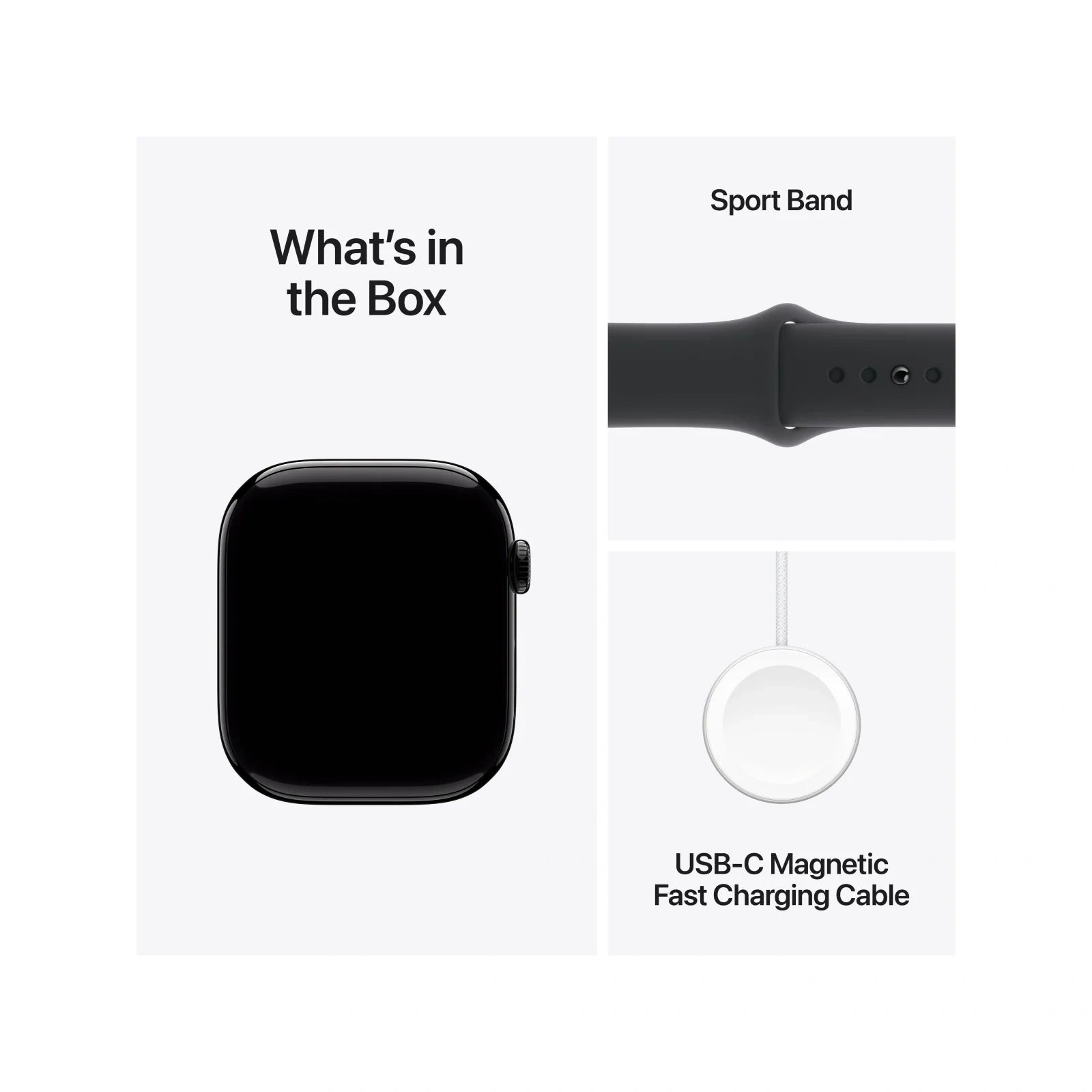 Apple Watch Series 10 GPS + Cellular 42mm Jet Black Aluminium Case With Black Sport Band - S/M - Image 5