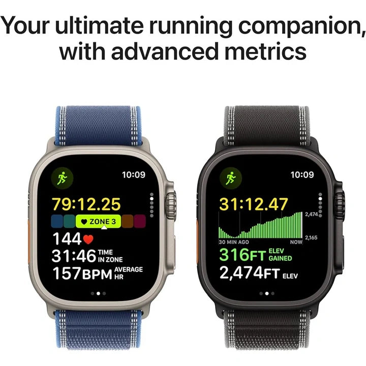 Apple Watch Ultra 3 GPS + Cellular 49mm Black Titanium Case with Black/Charcoal Trail Loop - M/L - Default Title - Image 4
