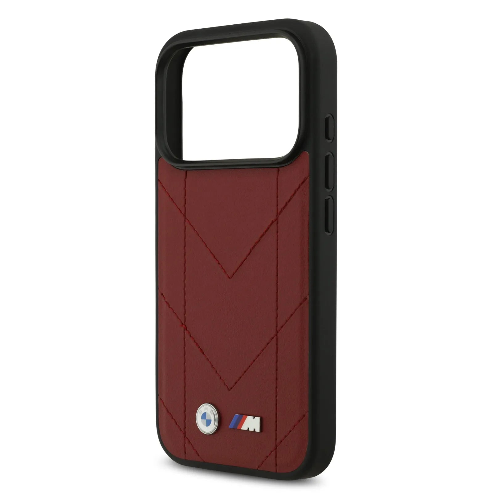 BMW, MagSafe PU Quilted Leather Case with Metal Logos, iPhone 17 Pro - Red - Image 17