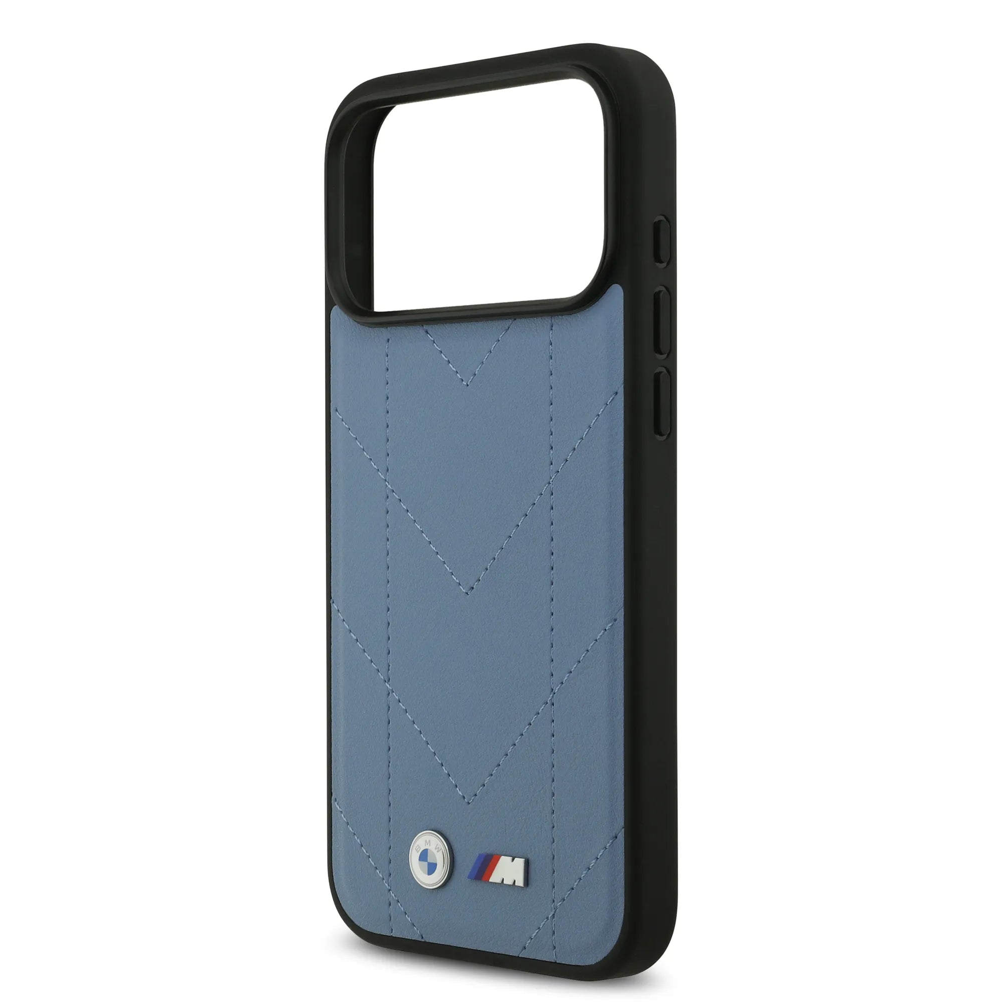 BMW, MagSafe PU Quilted Leather Case with Metal Logos, iPhone 17 Pro Max - Blue - Image 6