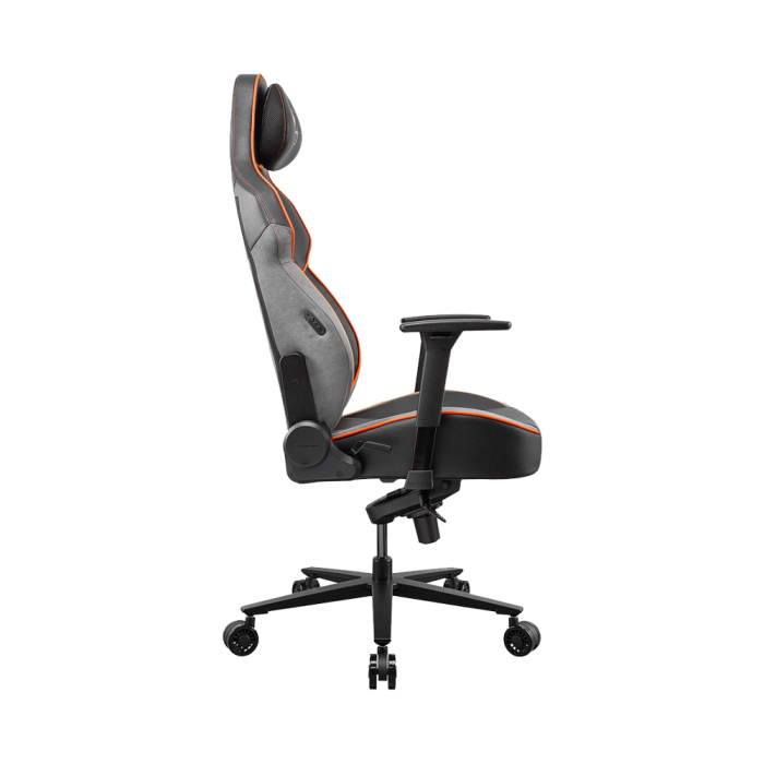 Cougar Chair NXSYS Aero, Adjustable 3D armrest, Breathable PVC leather, 200mm ARGB Fan - Black / Orange - Default Title - Image 4