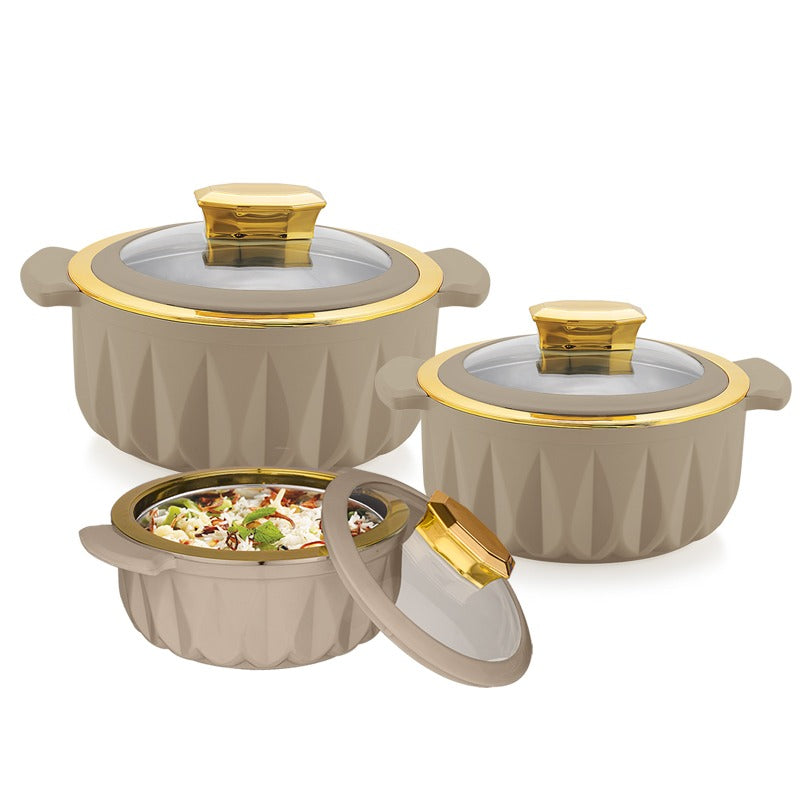 Daewoo Food Warmer Casserole Set – 3 Pieces (3.2L, 2.4L, 1.8L) - Default Title - Image 4