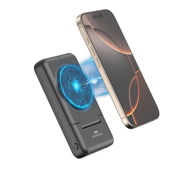 Engage, Magnetic Wireless Power Bank (10000mAh) Multi-Functional (20W) - Black - Image 6