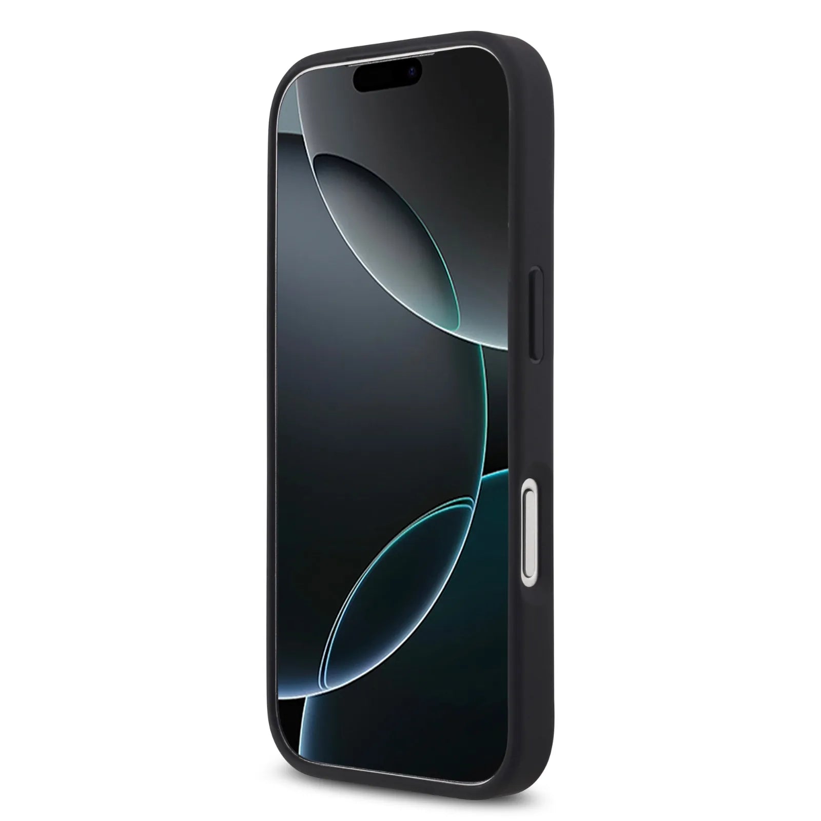 Guess, MagSafe PU Leather Fixed Glitter Case with Triangle Logo, iPhone 17 Pro - Sky Blue - Image 5