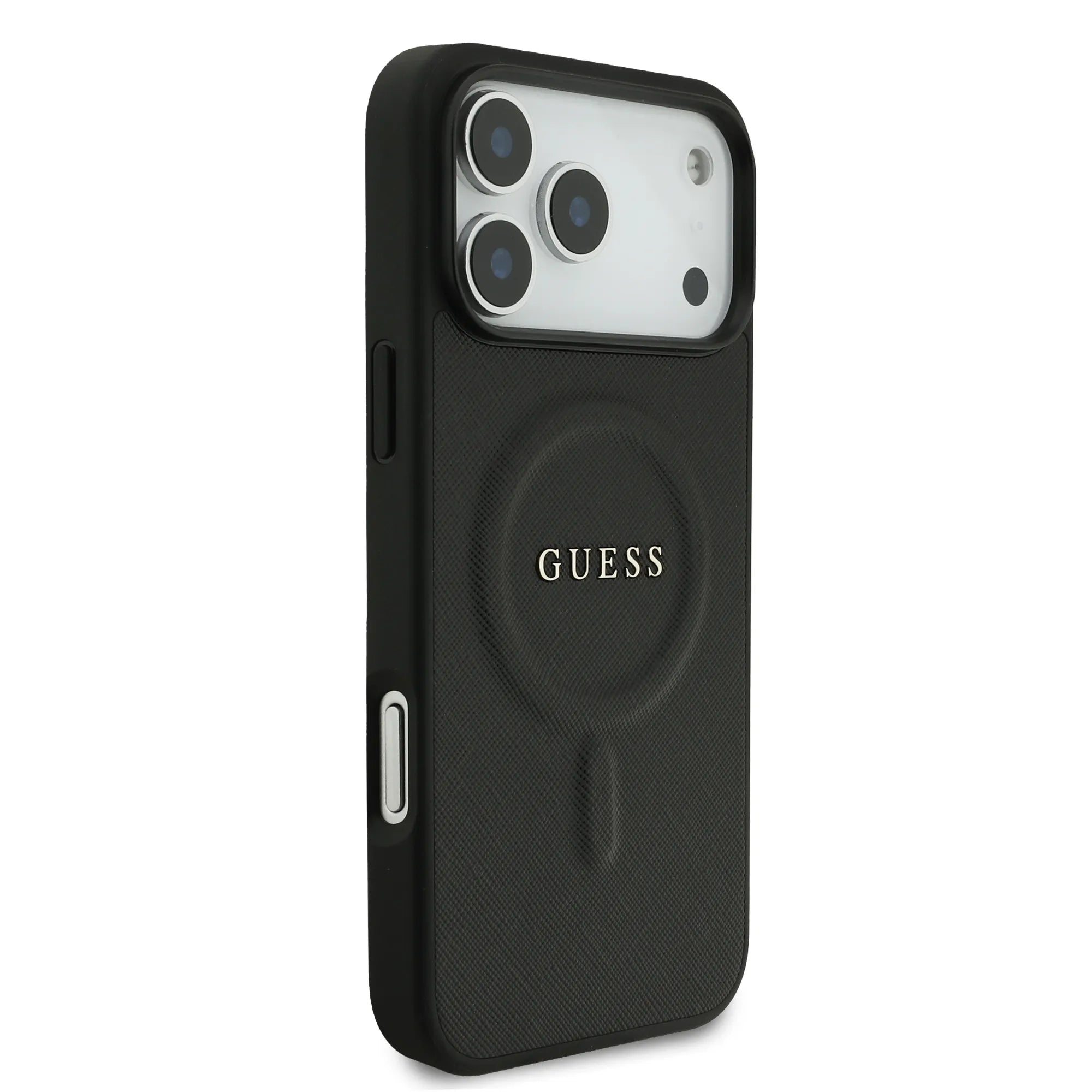 Guess, MagSafe PU Saffiano Leather Case with Classic Logo, iPhone 17 Pro Max - Sky Blue - Image 9