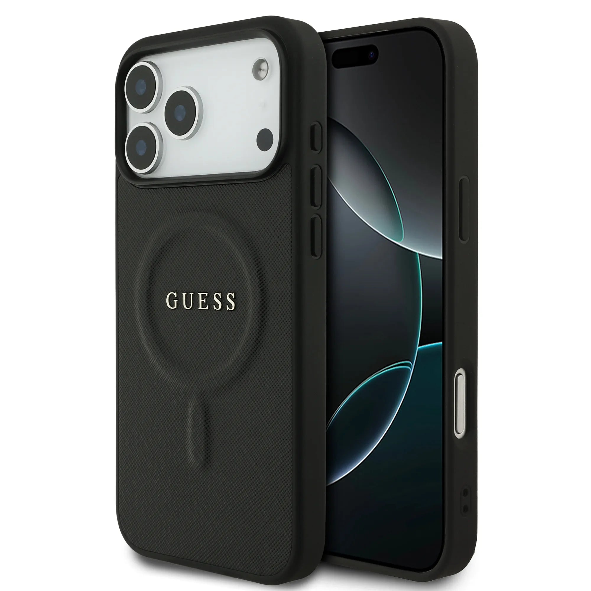 Guess, MagSafe PU Saffiano Leather Case with Classic Logo, iPhone 17 Pro Max - Sky Blue - Image 10