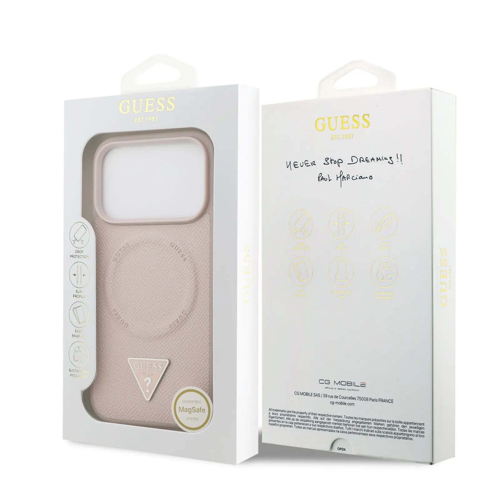 Guess, MagSafe PU Leather Case with Triangle Logo, iPhone 17 Pro Max - Pink - Image 15