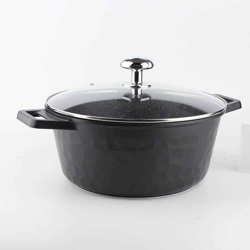 OSFE Granite Cookware Set 12 Pcs (32, 28, 24, 20cm Casserole, 28cm Shallow Casserole, 2 Pcs Kitchen Tools) - Default Title - Image 4